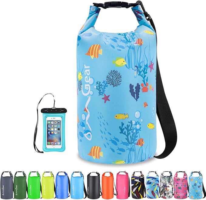 OMGear Waterproof Dry Bag Backpack Phone Pouch 40L/30L/20L/10L/5L Floating Dry Sack for Kayaking Boating Outdoors Activities