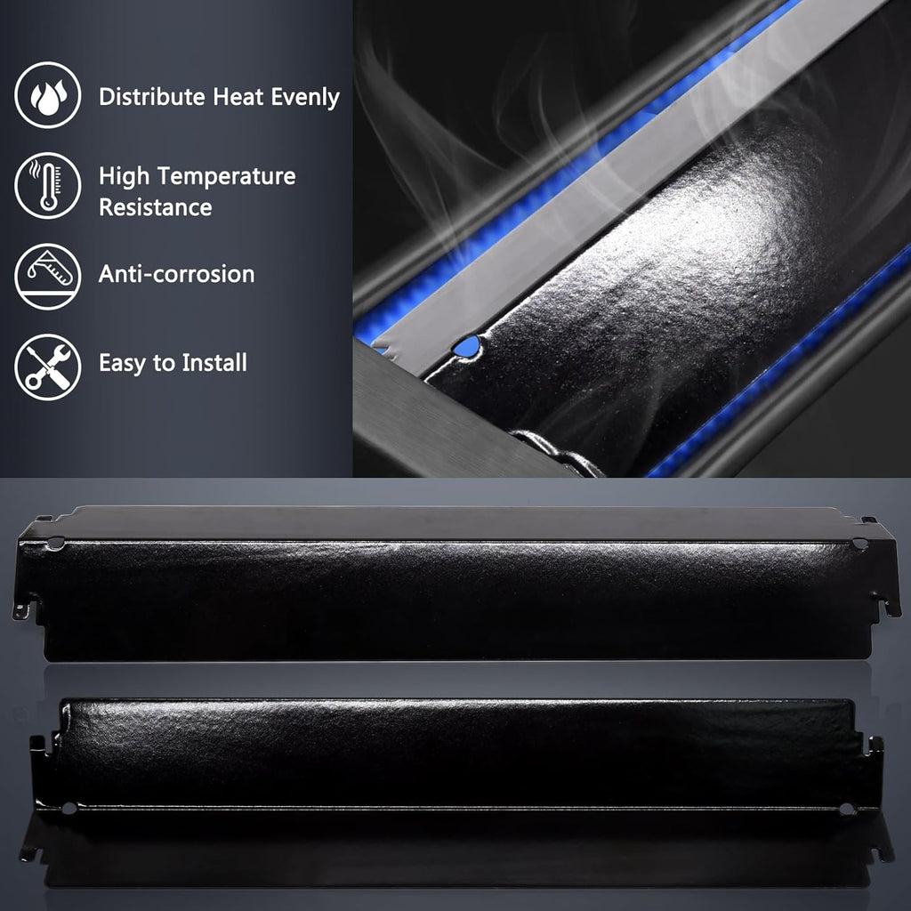 Hiorucet Grill Grate Kits for Charbroil 463268007, 463268008, 463268606, 463268706, 463248108, Cooking Grates, Heat Plate Shields, Burner Tubes and Carryover Tube for Charbroil Grill Replacement Parts