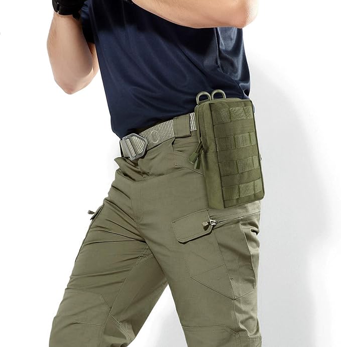 2 Pack Molle Pouches - Tactical Compact Water-Resistant EDC Pouch Bag Small Utility Pouch