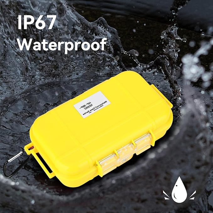 Dry Box Outdoor Waterproof Airtight Storage Case Hard Shell Wet Dry Box Carry Box Tackle Organization for Camping, Fishing