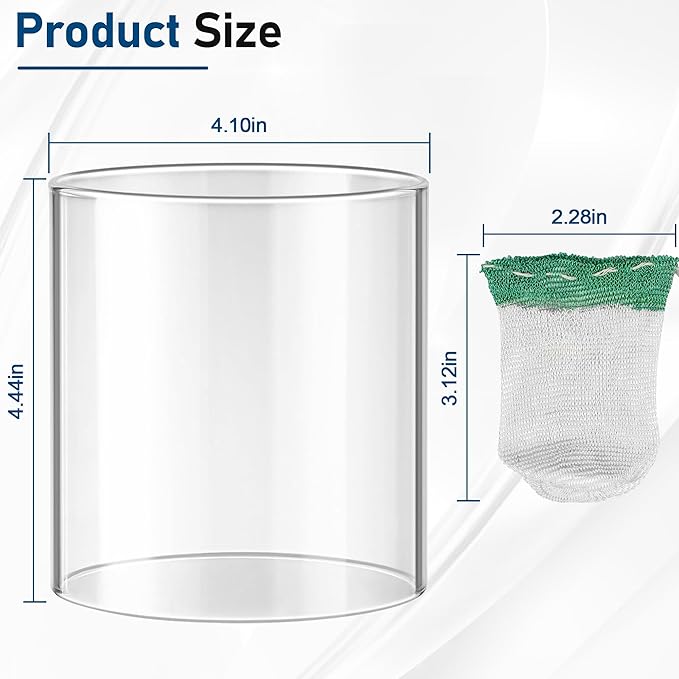 10 Pcs Propane Lantern Mantles with Lantern Globe Replacement Glass - Glass Globe Compatible with Coleman Fueled Lanterns, Propane Lantern Mantles Replacement Suitable for Outdoor Camping Lantern