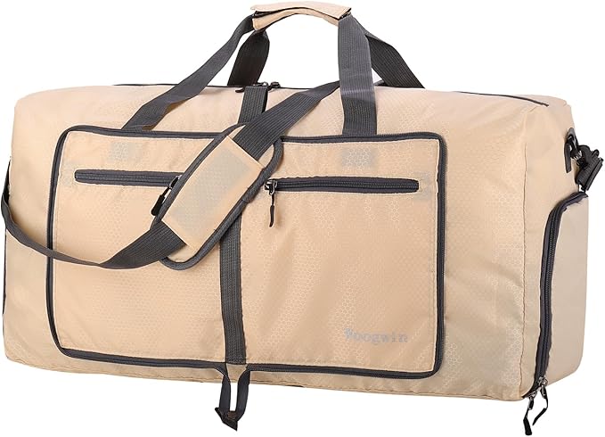 Woogwin Travel Duffel Bag Large Foldable Waterproof Overnight Bag for Beach Swim Bags Pool Sports Gym