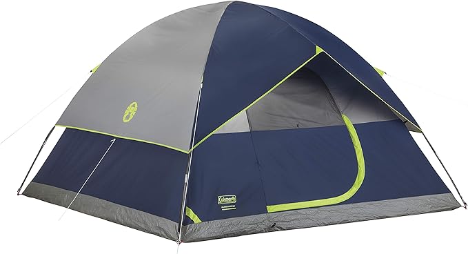 Coleman Sundome 4-Person Tent with Rainfly, Weatherproof Tent Sets Up in 10 Mins