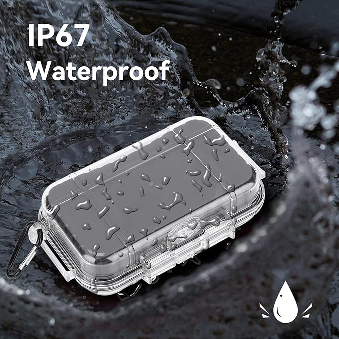 Dry Box Outdoor Waterproof Airtight Storage Case Hard Shell Wet Dry Box Carry Box Tackle Organization for Camping, Fishing