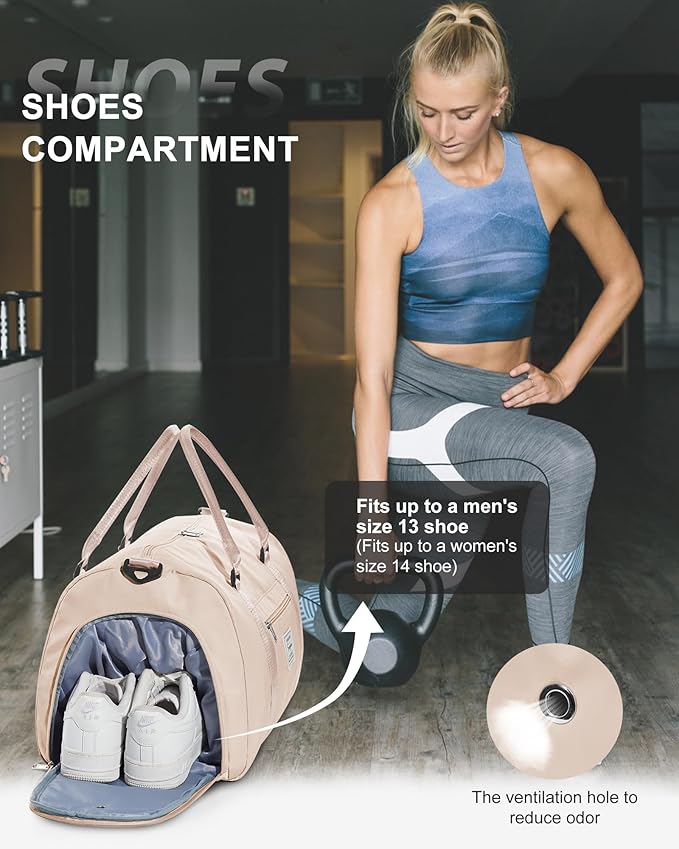 Gym Bag Womens,Travel Duffel Carry on Bag Sport Tote Bag Weekend Overnight Bag