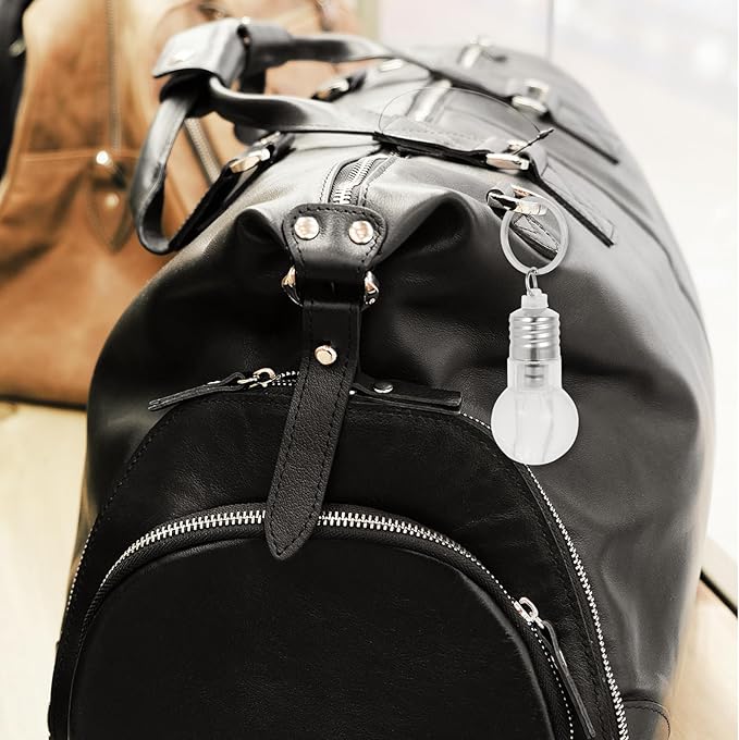 VANZACK ED Light Bulb Keychain, Mini Keychain Flashlight - Colorful Bulbs Light Up Glow in The Dark for Outdoor Camping Hiking Backpacks