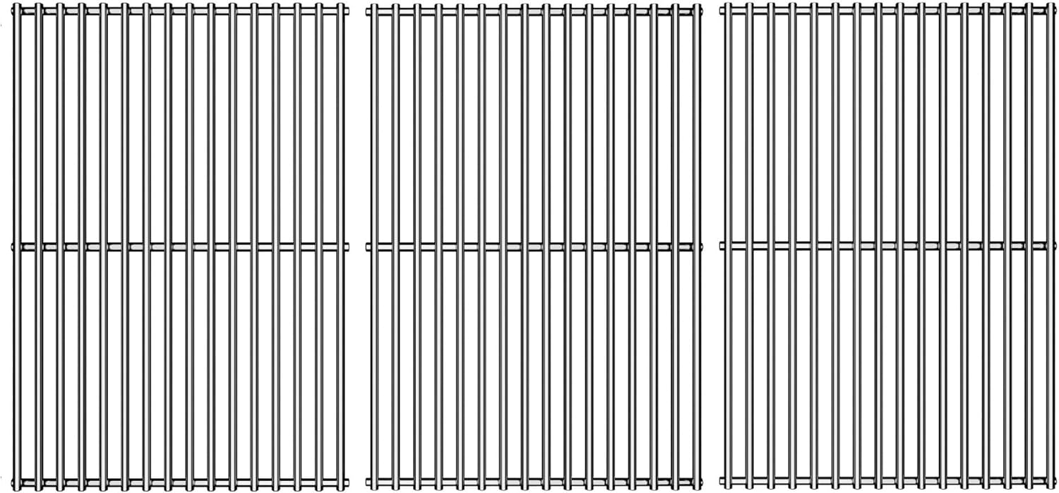 15/17/19 Inch Grill Cooking Grates Replacement for Weber Genesis II E-410, E-435, S-435, SE-410, 66089 66097, Kitchen-aid 720-0856V 740-0781, Weber Genesis II LX 400 SER GBS S-435