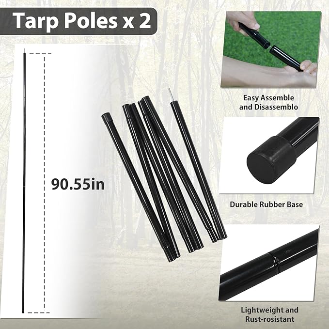 GEERTOP Lightweight Waterproof Camp Tarp Screen House Hammock Bug Net for Camping Backpacking Outdoor Travel