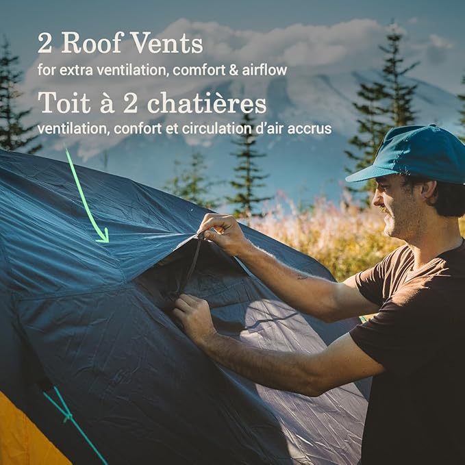 Coleman PEAK1 Premium Backpacking Tent, Waterproof Fabric with 2,000mm Waterhead Rating can Withstand Winds up to 45 MPH; Wide Door, Star View Window, & Footprint Included, 1/2/3/4/6 Person Tent