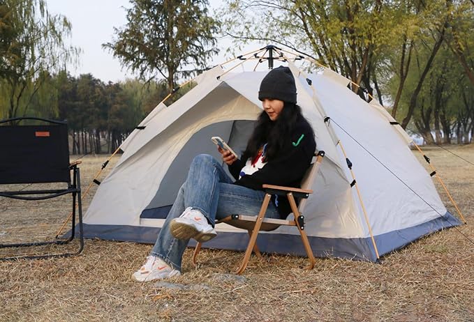 2 Person Windproof Oxford Tent Easy Setup Backpacking Tent for Camping, Hiking, Traveling