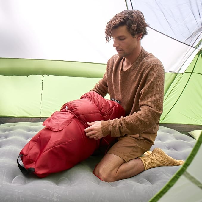 Coleman Flatlands Sleeping Bag, Made from 100% Recycled Material, Cool Weather Adult Sleep Sack