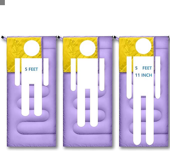 3 Season Ultralight Backpacking Sleeping Bag | Cool/Warm Weather Lightweight Camping Sleeping Bags for Adult | Compact Hiking Sleeping Bags with Compression Sack in Rectangular - 75 X 33 in