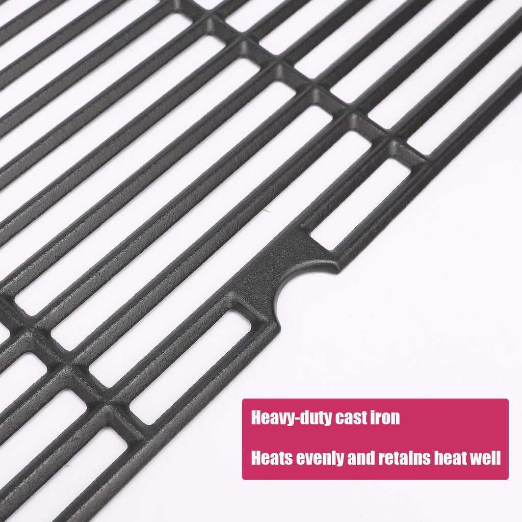 Cast Iron Grill Grates for Dyna glo DGH474CRP DGH483CRP DGF493BNP DGF493PNP-D DGB495SDP DGB495SDP-D DGB493SPB DGB463CNP DGB494SPB 70-01-911 70-02-656, Cooking Grate Replacement Part, 3 pieces