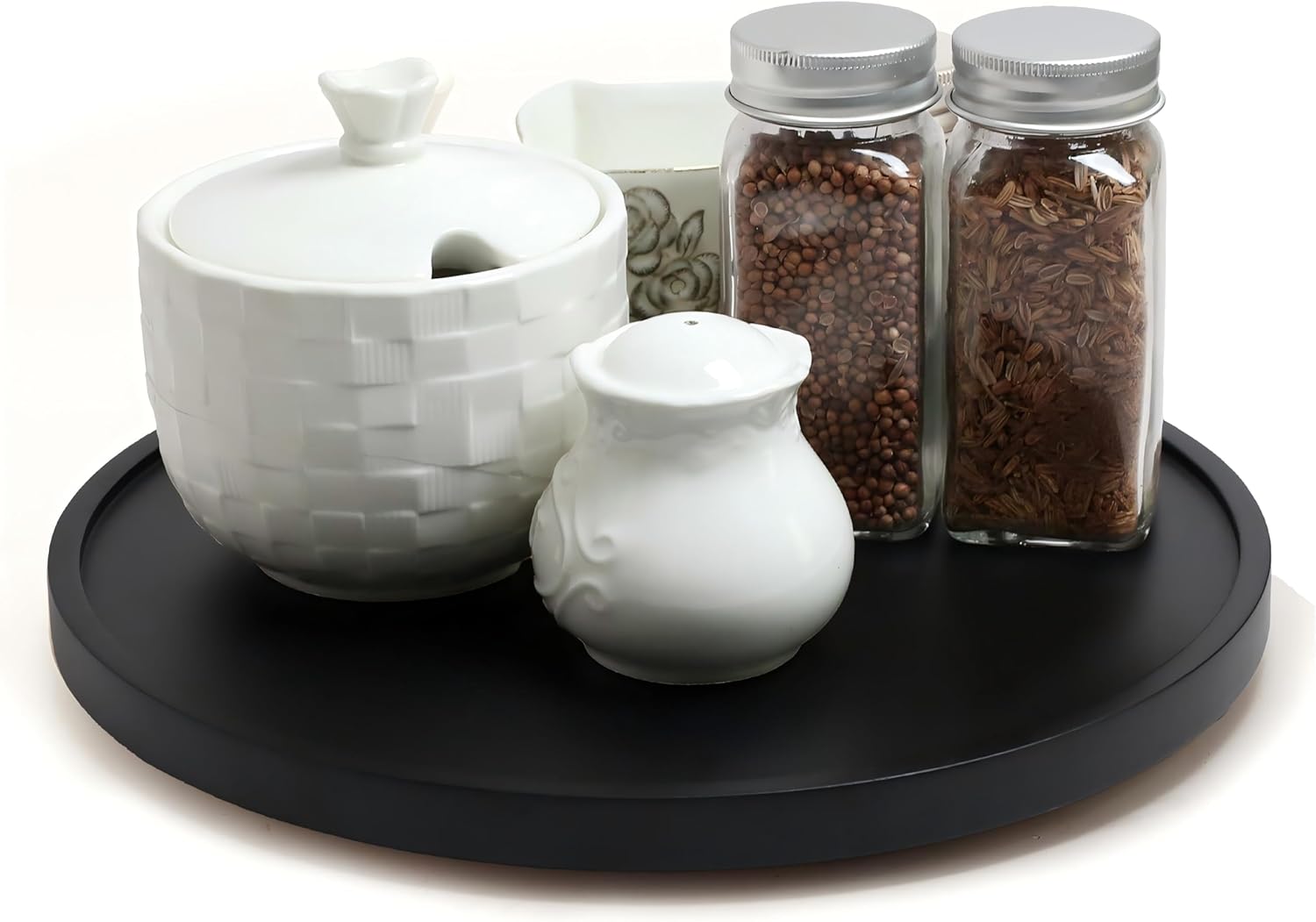 12-inch Lazy Susan Organizers, ACIAZAAZ Lazy Susan Turntable for Cabinet, Kitchen Turntable Storage for Table, Countertop, Pantry