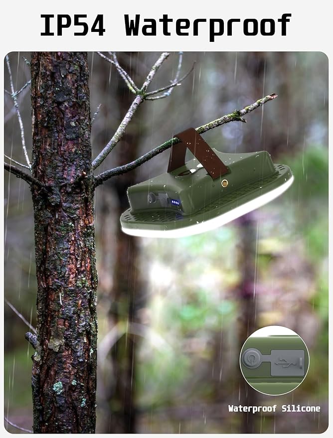 16500mAh 4000LM Camping Light Rechargeable Lantern with Magnet Base, Power Bank, 4 Modes Tent Lights, IP65 Waterproof, Portable LED Flashlight, Power Outage Lights for Home