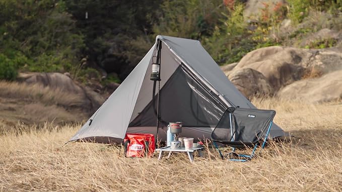 OneTigris HILLRIDGE Backpacking Tent, Waterproof Windproof 2 Person Tent, 20D SIL-Coated Nylon, Single Layer, Ultralight 3 Season Tent for Camping Hiking Canoeing Travel