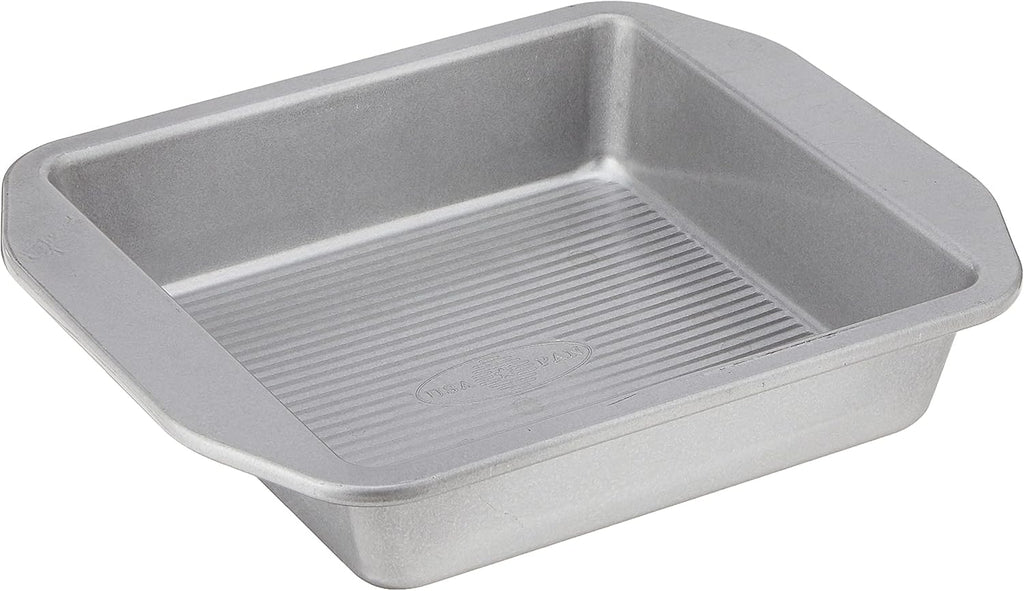 USA Pan 12-Cup Muffin Pan and 8-Inch Square Cake Pan Aluminized Steel Bakeware Set