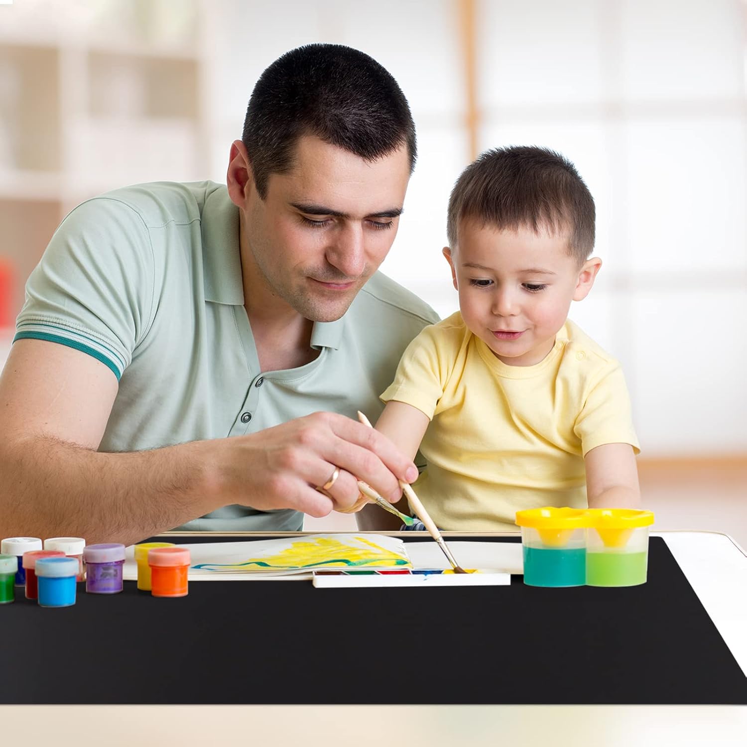 Extra Large Silicone Mat,Silicone Mats for Kitchen Counter Island Dinner Table Countertop Protector Heat Resistant Mat (120” x 48”, Black)