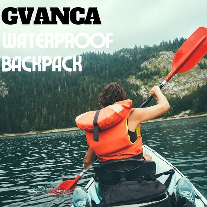 Waterproof Roll Top Kayak Dry Backpack, Floating Outdoor Dry Sack Boating Sailing Canoeing Rafting Fishing Camping 85L Black