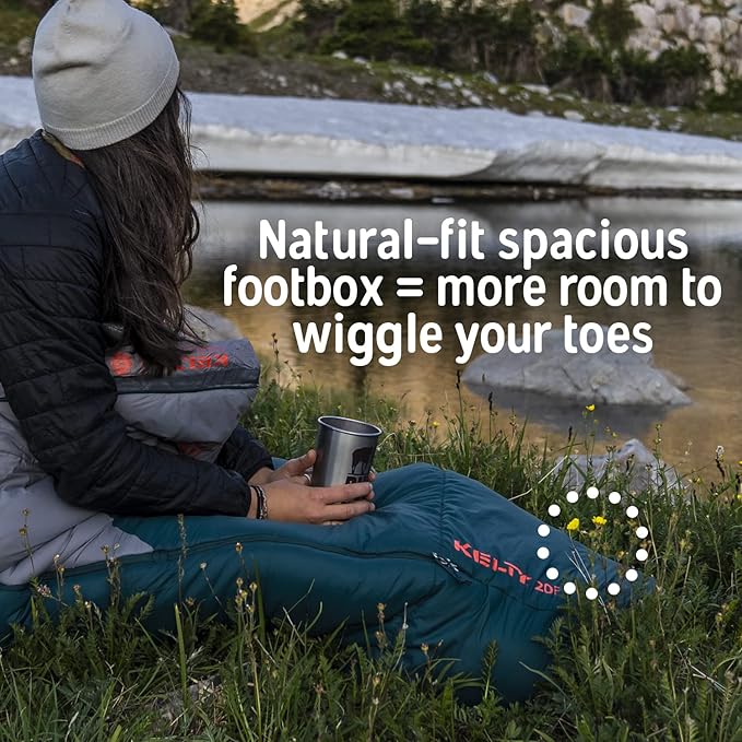 Kelty Cosmic Synthetic Fill 40 Degree Backpacking Sleeping Bag with Compression Straps, Compact and Lightweight, 2022