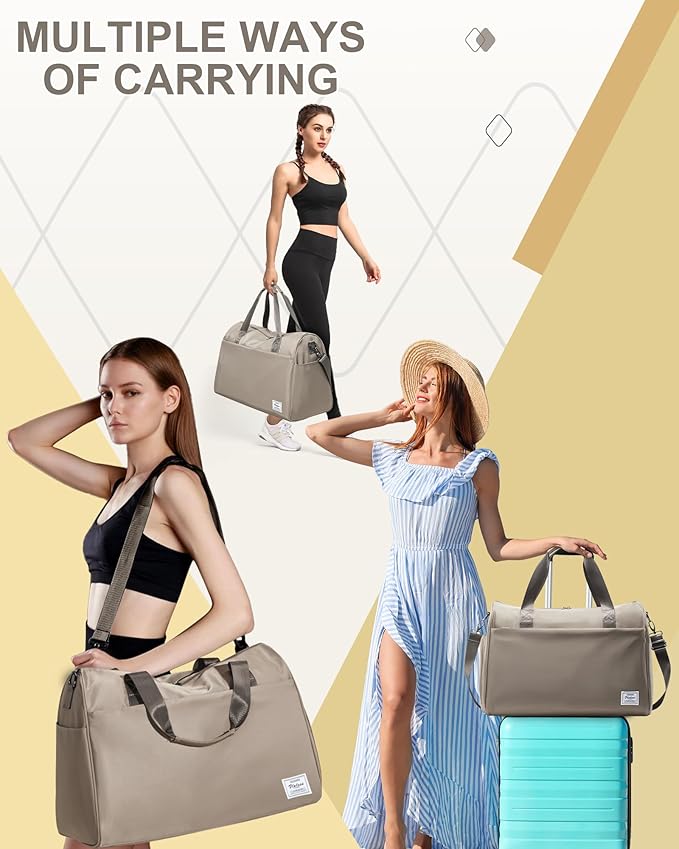 Gym Bag Womens,Travel Duffel Carry on Bag Sport Tote Bag Weekend Overnight Bag