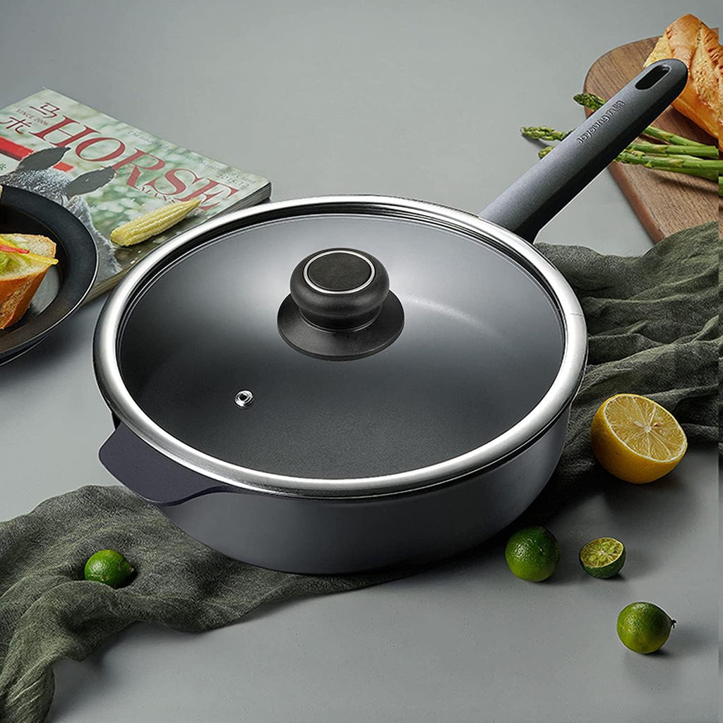 11 Inch Pan Lid Tempered Glass Pot Lid Replacement Glass Cover for 11" Cast Iron Skillets, Frying Pans, Pots and Wok, Heat Resistant Handle