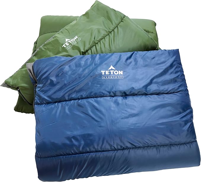 Teton Everyday Response Sleeping Bag for Adults and Kids, 3-Season Sleeping Bags, Stay Warm in Camping Weather, Stuff Sack Included
