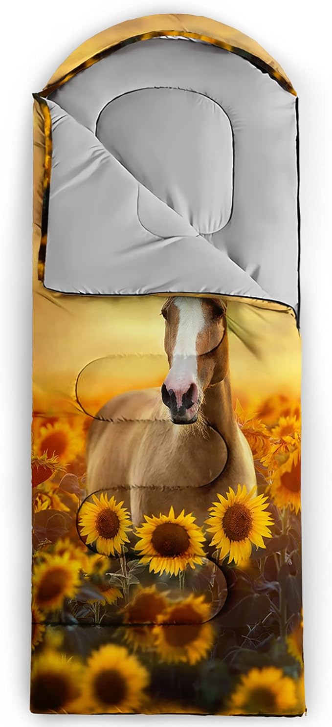 QOOMO Camping Sleeping Bags,3 Season Warm & Cool Weather,Lightweight,Waterproof Sleeping Bags for Adults & Kids,Traveling,and Outdoors,Camping Gear Equipment