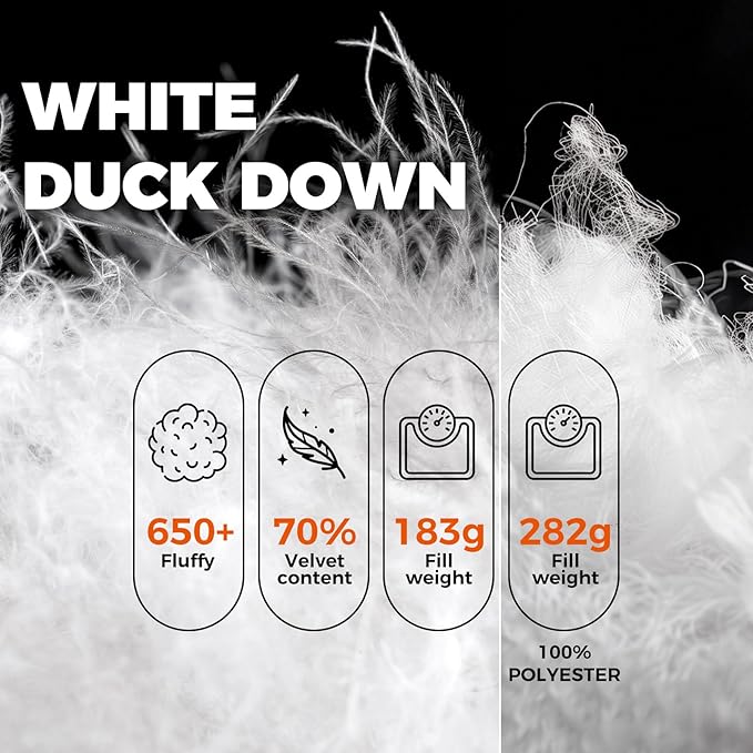 KingCamp Down Sleeping Bag for Adults, 600 FP Cold Weather 3-4 Season Sleeping Bag, Ultralight & Compact with Compression Sack for Backpacking, Camping, Hiking