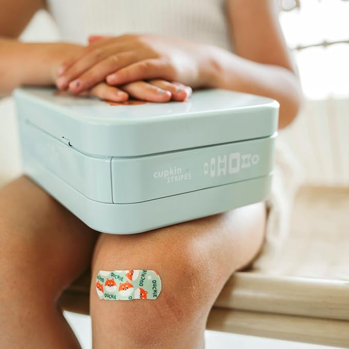 Cupkin Adhesive Bandages for Toddlers and Big Kids, Heal in Style with Fun, Colorful Designs Perfect for Boys and Girls, Comes in Reusable Cute First Aid Kit Metal Tin, Wild Animals, 152 Count