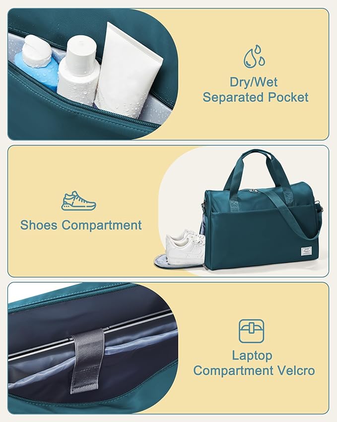 Gym Bag Womens,Travel Duffel Carry on Bag Sport Tote Bag Weekend Overnight Bag