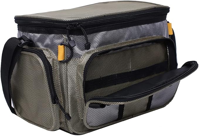 Kylebooker Fishing Tackle Bags Soft Side Fishing Tackle Box Storage Bag for Saltwater or Freshwater