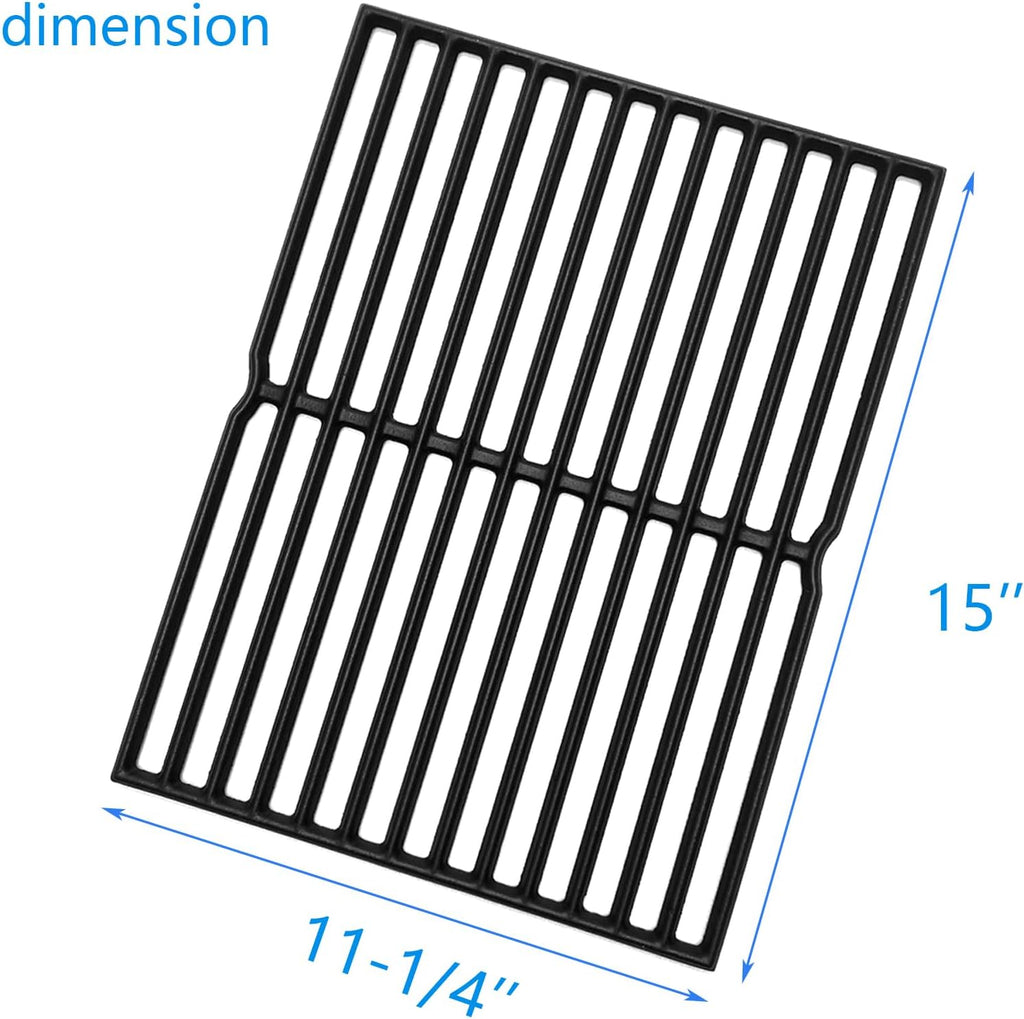 15" Cast Iron Grid grates Replacement Parts for Weber Spirit E200 S-200 Spirit E-210 Spirit S-210 Spirit 500, Genesis Silver A Gas Grills 7522 7521 7523 65904 65905