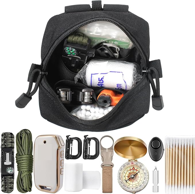 2 Pack Mini Tactical Molle Compact Ammo Pouch - General Purpose Admin Pouches Small Admin Molle Pouches EDC Tool Utility Multi-Purpose Waist Belt Pouch