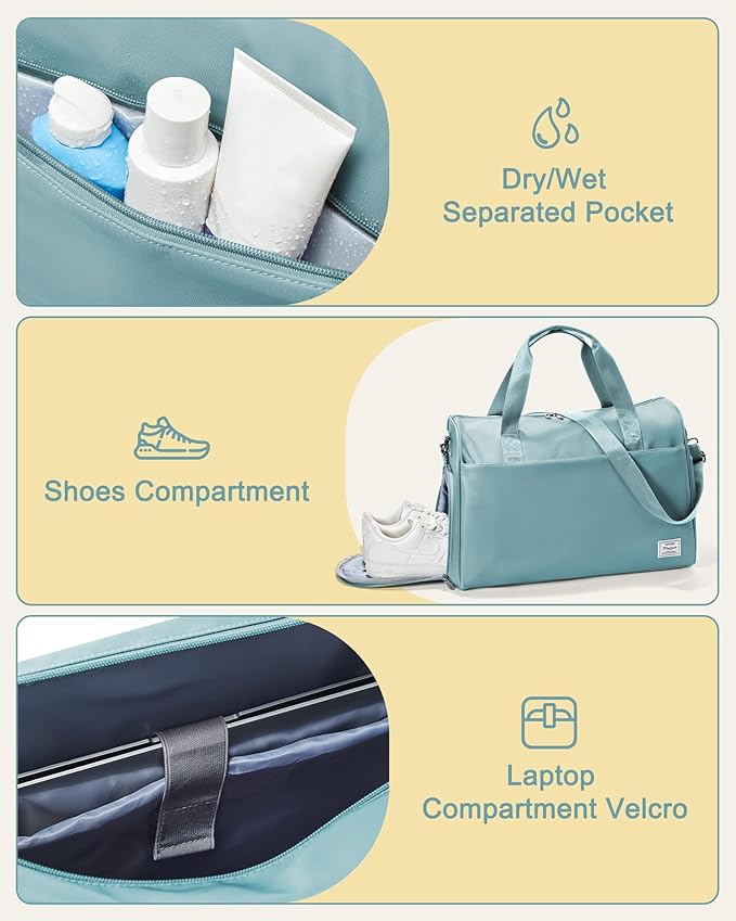 Gym Bag Womens,Travel Duffel Carry on Bag Sport Tote Bag Weekend Overnight Bag