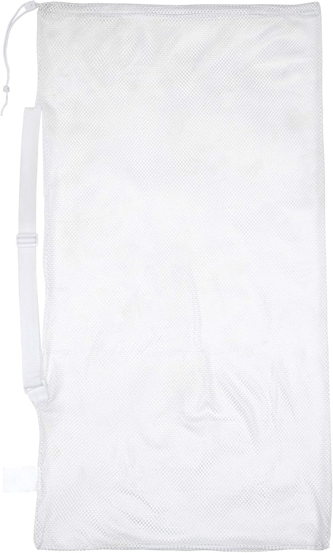 Champion Sports Mesh Equipment Bag – Heavy-Duty Nylon Drawstring Bag with Lock & ID Tag, Breathable Storage Sack for Balls, Swim Gear, Laundry & Toys, Multiple Sizes & Colors