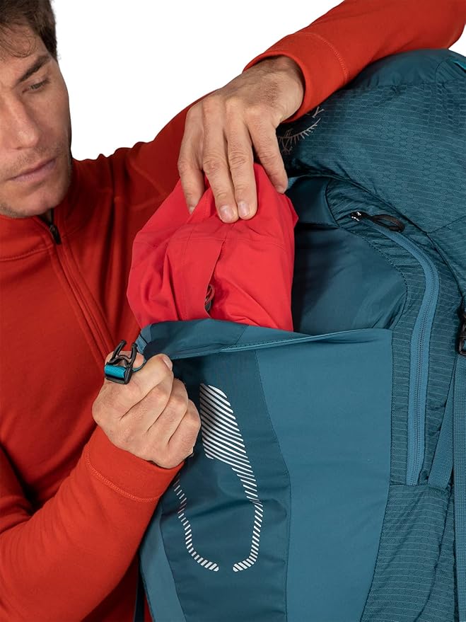 Osprey Atmos AG 65L Men's Backpacking Backpack, Venturi Blue, L/XL