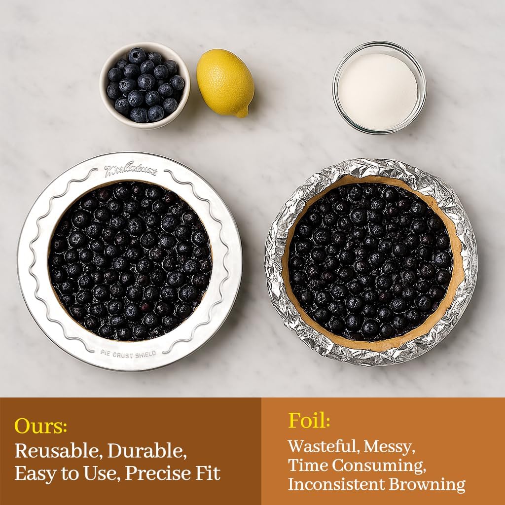 Mrs. Anderson's Baking Pie Crust Protector Shield, Fits 9.5 and 10-Inch Plates, Set of 2