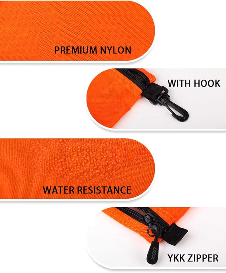 gox Small Toiletry Bag for Men Bulk Cosmetic Bag Dopp Kit Carry On Zipper Pouch Organization Nylon Small Packing Sack Waterproof(Orange)