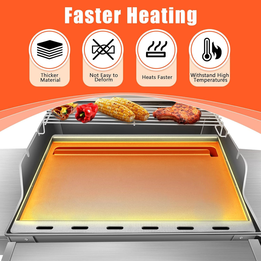 6788 Full Size Griddle for Genesis II Grill Parts - 66095 Grill Grates for Weber Genesis II 300 Series II E/S-310 II E/S-315 II E/S-335 II SE-335 Grills, Weber Full Size Griddle Insert Replace Parts