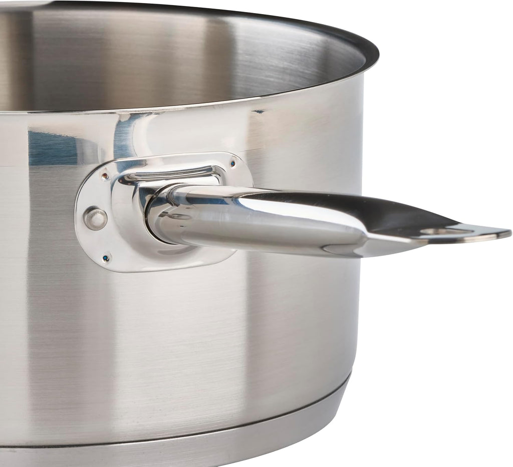 Winco Heavy-Duty Stainless Steel Sauce Pan with Cover, 6 Quart