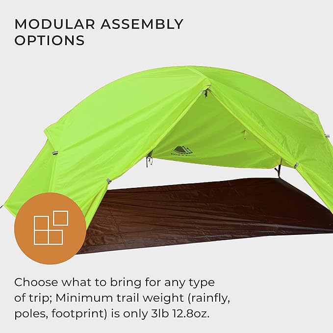 Hyke & Byke Zion Hiking & Backpacking Tent - 3 Season Ultralight, Waterproof Tent for Camping w/Rain Fly and Footprint - 1 Person - Orange
