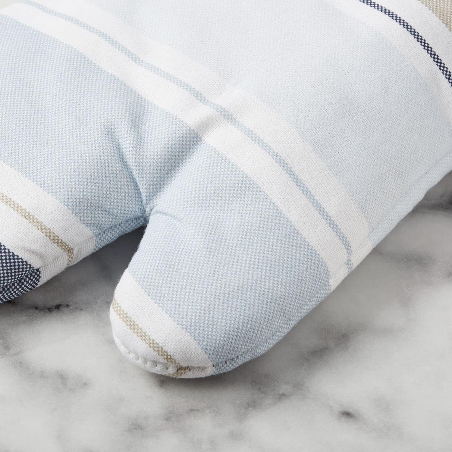 Martha Stewart Thin Stripe Oven Mitt 2-Pack Set, Blue, 7"x13"
