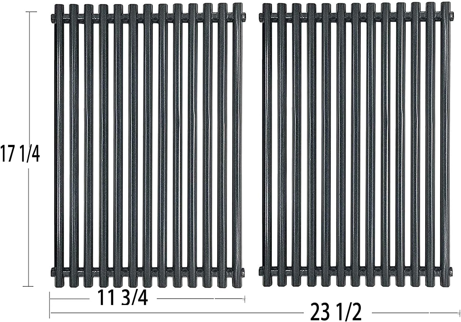 PG525 (2-Pack) 17 1/4 x 11 3/4 inch Porcelain Steel Grill Grid Grates for Weber 7525 Weber Spirit 300,E-310 & E-320, Spirit S-310 & S-320,Genesis 1000-5000 Spirit 700, Weber 900