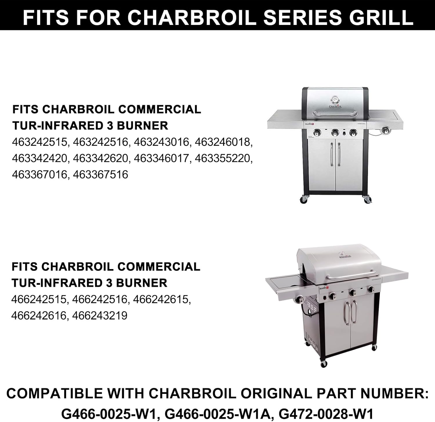 17" Cast Iron Grill Grates for Charbroil Commercial Infrared G466-0025-W1, Grate Replacement Parts for Charbroil 463242515 466242515 466242615 463242516 463243016 466242516 463367016