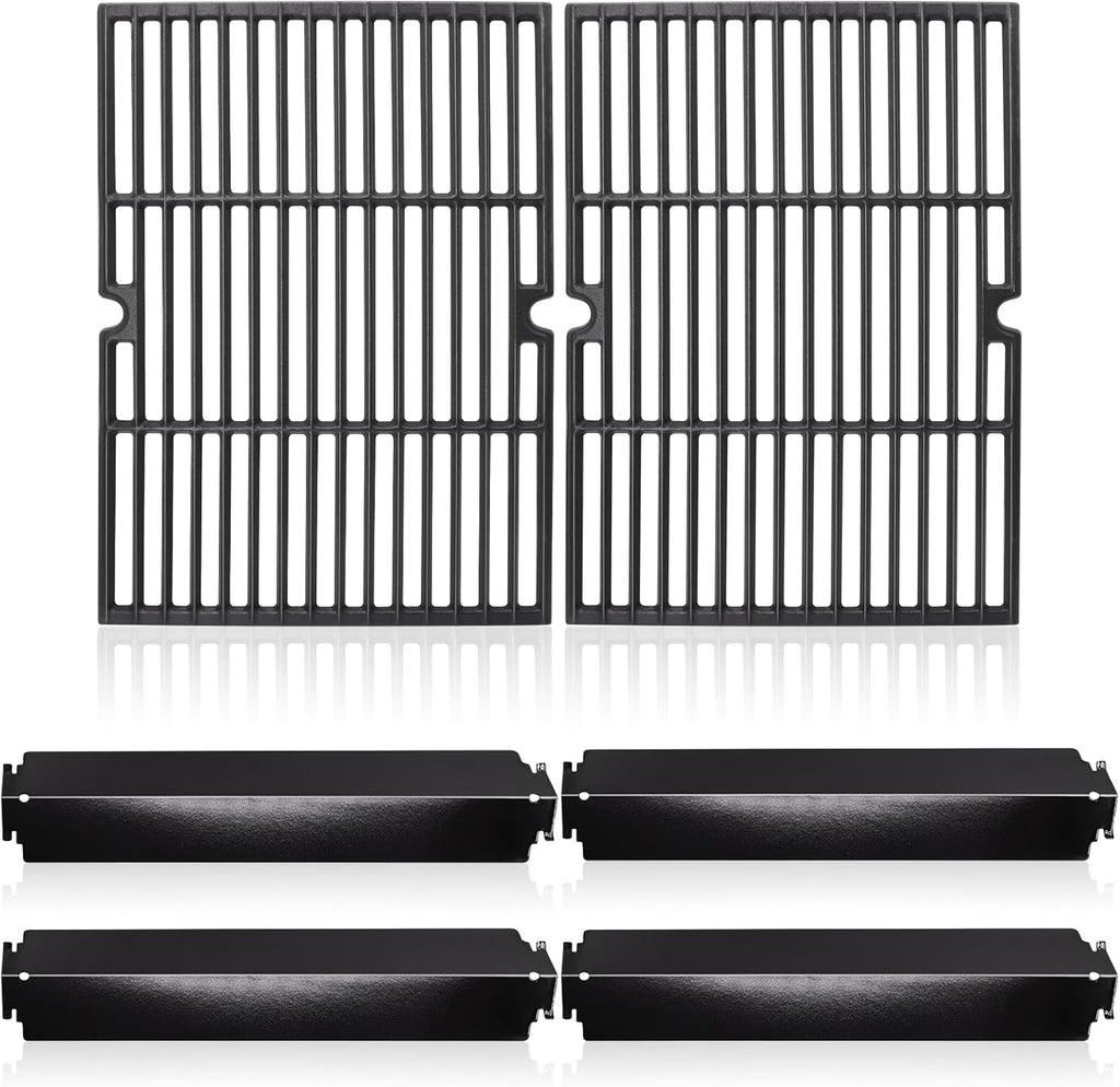 Hiorucet Grill Grates & Heat Plates for Charbroil Commercial Series 4-Burner Gas Grill Replacement Parts, Char Broil 463244011, 463247009, 463268007, 463247412, 463268008, 463268606, 463268706.