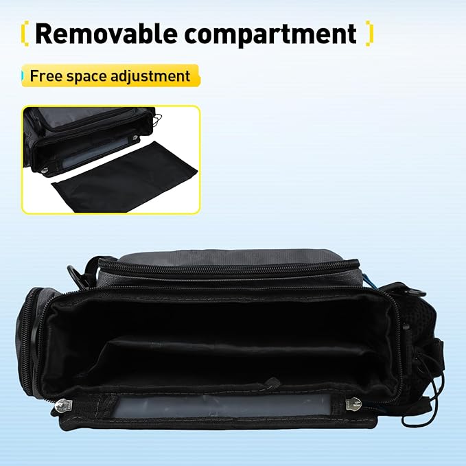 Small Fishing Bag with Rod Strap, Small Tackle Bag – Tackle Boxes & Gear,Portable & Lightweight, Move Freely, Cast Smoothly - Fishing Gifts for Men (Large - Dark Grey)