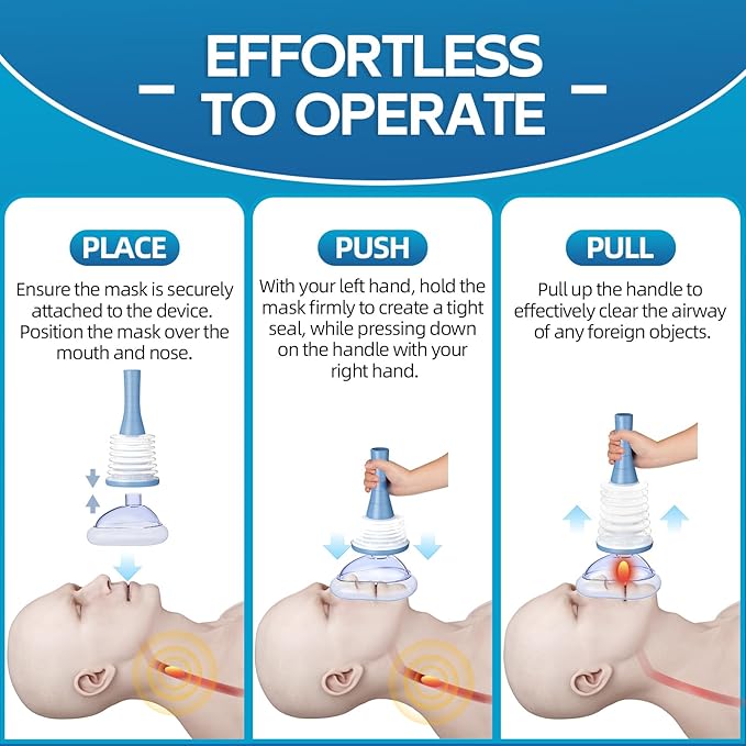 Senvok FSA HSA Choking Rescue Device, Choking Device for Kids and Adults, Portable Airway Suction Device, Choking First Aid Device for Home & Travel