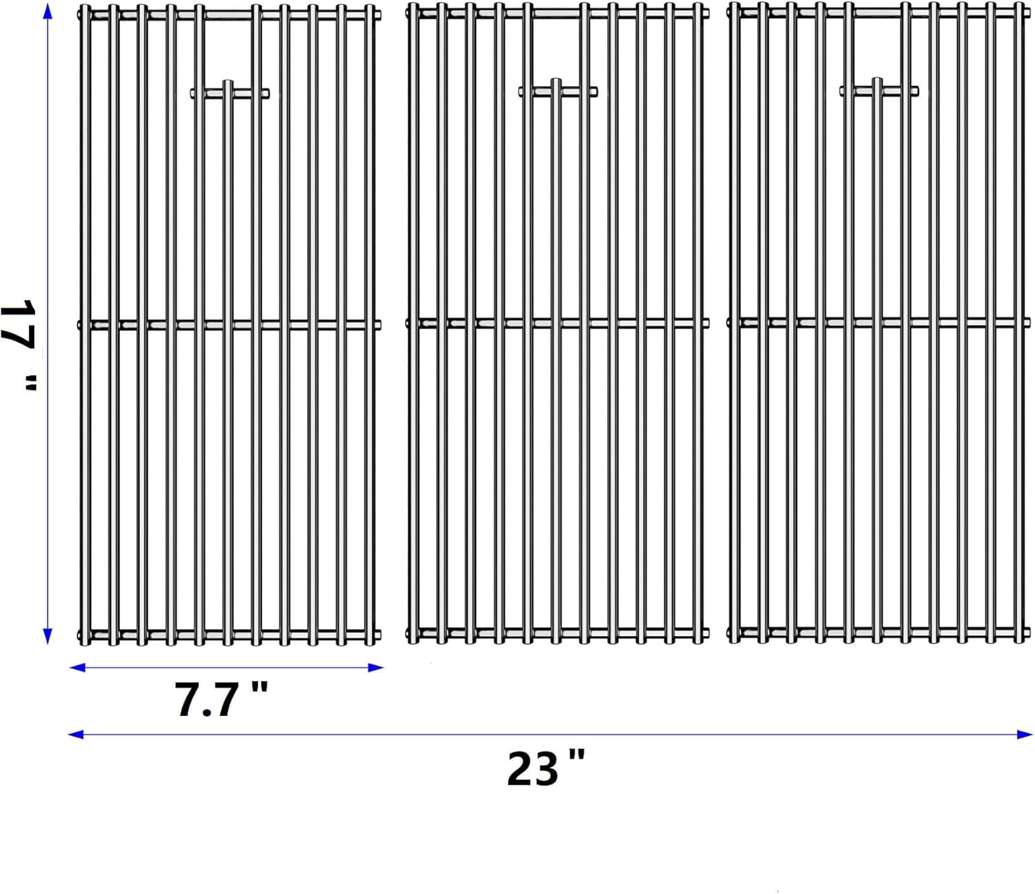 17/17.5 Inch Stainless Steel Cooking Grates for Charbroil Commercial Infrared 463355220 463242516, Cooking Grids for Weber Spirit E/S-310, 320, 330 Replacement Parts