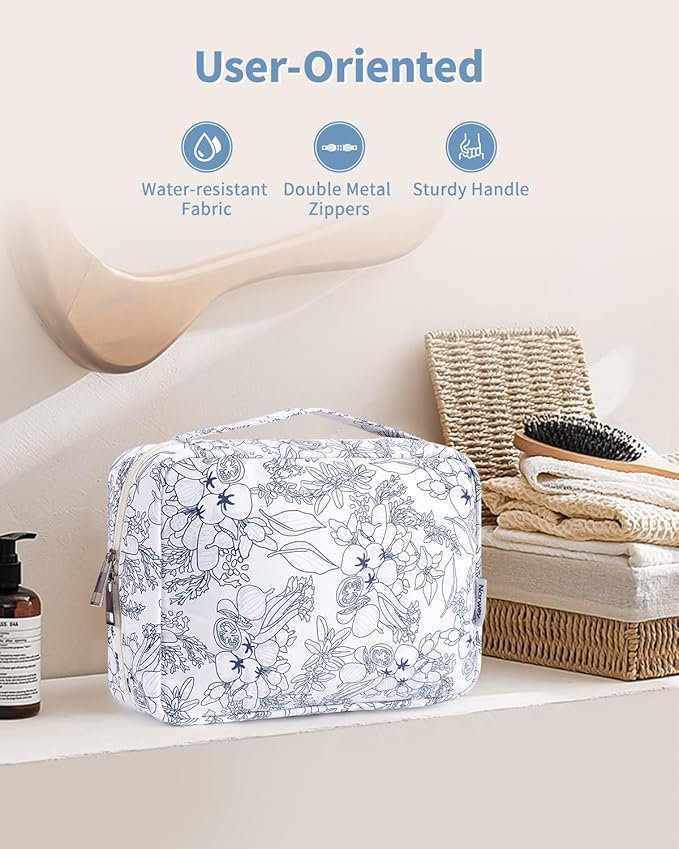 Narwey Hanging Travel Toiletry Bag Cosmetic Make up Organizer for Women and Girls Waterproof